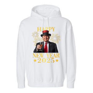 Happy New Year 2025 Funny Trump New Year New America Garment-Dyed Fleece Hoodie