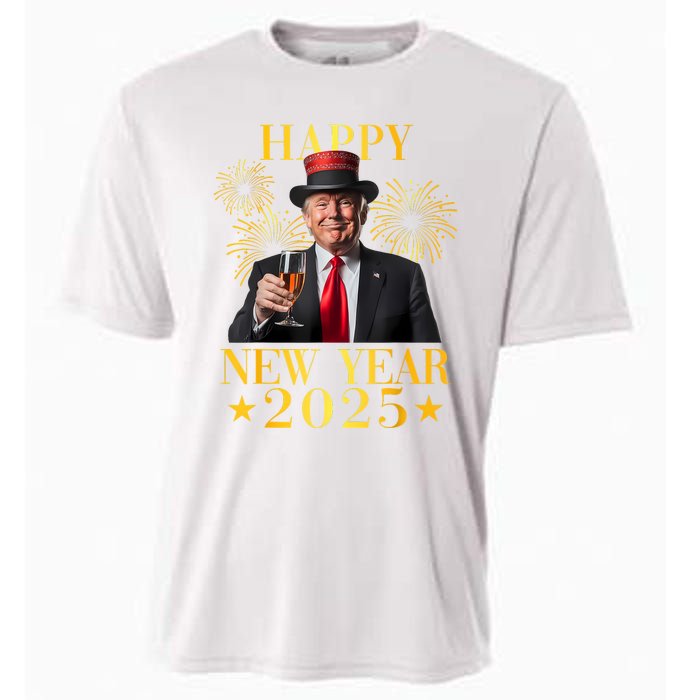 Happy New Year 2025 Funny Trump New Year New America Cooling Performance Crew T-Shirt