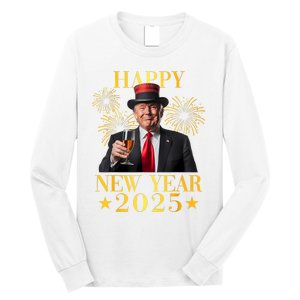 Happy New Year 2025 Funny Trump New Year New America Long Sleeve Shirt