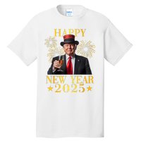 Happy New Year 2025 Funny Trump New Year New America Tall T-Shirt