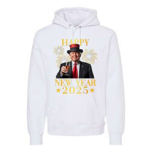 Happy New Year 2025 Funny Trump New Year New America Premium Hoodie