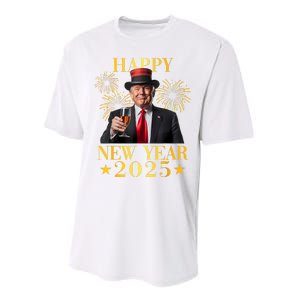 Happy New Year 2025 Funny Trump New Year New America Performance Sprint T-Shirt