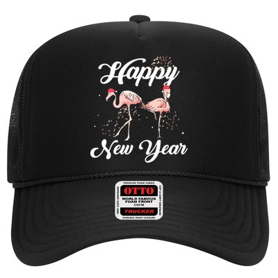 Happy New Year Outfit Gift For Flamingo Lover New Years Day Trucker Hat
