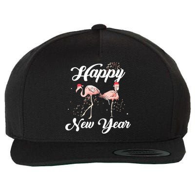 Happy New Year Outfit Gift For Flamingo Lover New Years Day Wool Snapback Cap