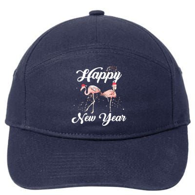 Happy New Year Outfit Gift For Flamingo Lover New Years Day 7-Panel Snapback Hat