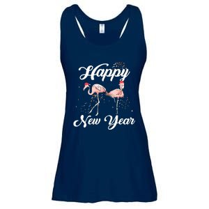 Happy New Year Outfit Gift For Flamingo Lover New Years Day Ladies Essential Flowy Tank