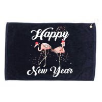 Happy New Year Outfit Gift For Flamingo Lover New Years Day Grommeted Golf Towel