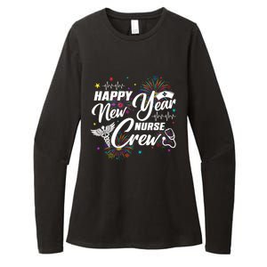 Happy New Year Nurse Crew Fireworks New Years Eve Party 2025 Gift Womens CVC Long Sleeve Shirt