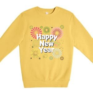 Happy New Year Party Fireworks Years Eve Cute Gift Premium Crewneck Sweatshirt