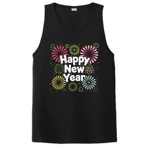 Happy New Year Party Fireworks Years Eve Cute Gift PosiCharge Competitor Tank