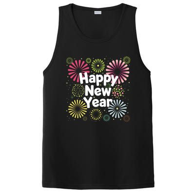 Happy New Year Party Fireworks Years Eve Cute Gift PosiCharge Competitor Tank