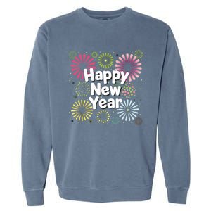 Happy New Year Party Fireworks Years Eve Cute Gift Garment-Dyed Sweatshirt