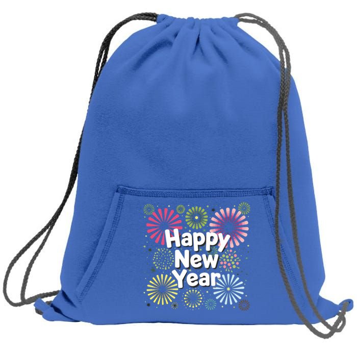 Happy New Year Party Fireworks Years Eve Cute Gift Sweatshirt Cinch Pack Bag