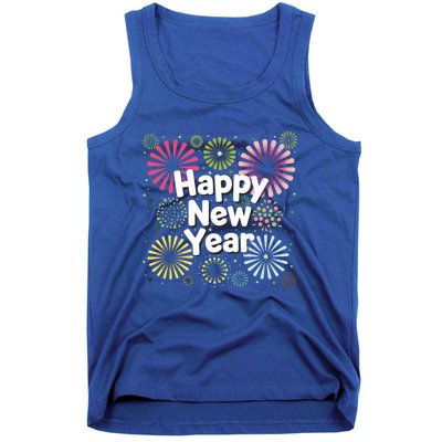 Happy New Year Party Fireworks Years Eve Cute Gift Tank Top