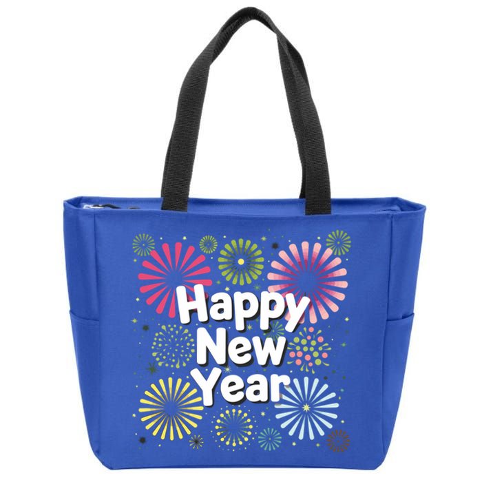 Happy New Year Party Fireworks Years Eve Cute Gift Zip Tote Bag