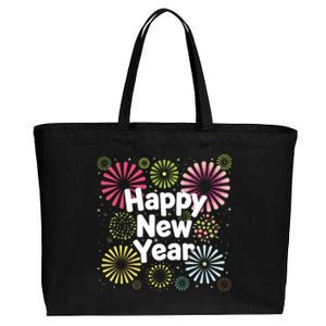 Happy New Year Party Fireworks Years Eve Cute Gift Cotton Canvas Jumbo Tote