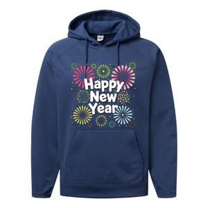 Happy New Year Party Fireworks Years Eve Cute Gift Performance Fleece Hoodie