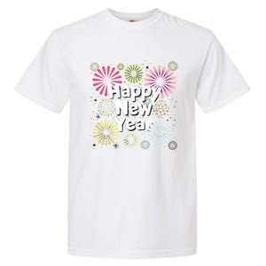 Happy New Year Party Fireworks Years Eve Cute Gift Garment-Dyed Heavyweight T-Shirt