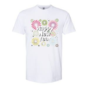 Happy New Year Party Fireworks Years Eve Cute Gift Softstyle CVC T-Shirt