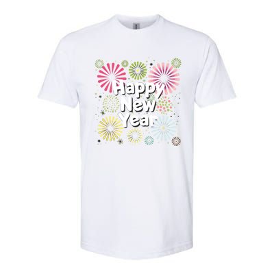 Happy New Year Party Fireworks Years Eve Cute Gift Softstyle CVC T-Shirt