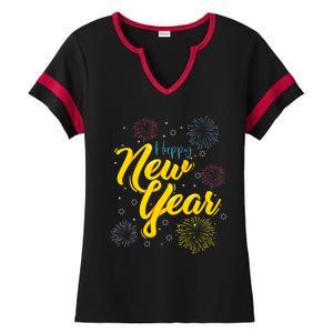 Happy New Year Eve Gift Ladies Halftime Notch Neck Tee