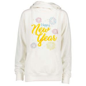 Happy New Year Eve Gift Womens Funnel Neck Pullover Hood