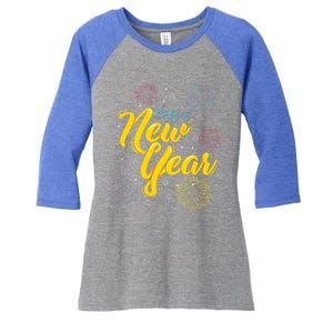 Happy New Year Eve Gift Women's Tri-Blend 3/4-Sleeve Raglan Shirt