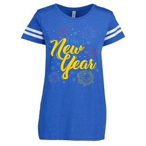 Happy New Year Eve Gift Enza Ladies Jersey Football T-Shirt