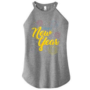 Happy New Year Eve Gift Women's Perfect Tri Rocker Tank