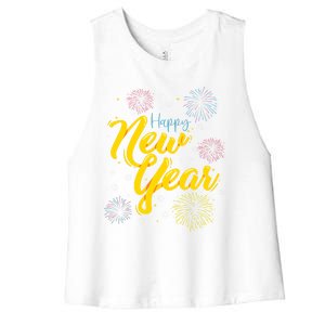 Happy New Year Eve Gift Women's Racerback Cropped Tank