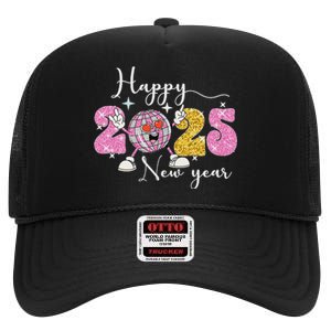 Happy New Year 2025 Party Family Matching High Crown Mesh Back Trucker Hat