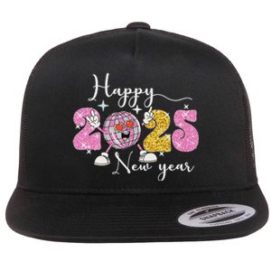 Happy New Year 2025 Party Family Matching Flat Bill Trucker Hat