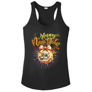 Happy New Year Retro Groovy Disco New Years Eve Fireworks Great Gift Ladies PosiCharge Competitor Racerback Tank