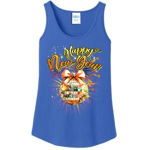 Happy New Year Retro Groovy Disco New Years Eve Fireworks Great Gift Ladies Essential Tank