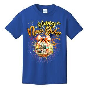 Happy New Year Retro Groovy Disco New Years Eve Fireworks Great Gift Kids T-Shirt