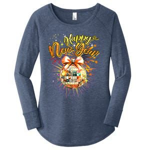 Happy New Year Retro Groovy Disco New Years Eve Fireworks Great Gift Women's Perfect Tri Tunic Long Sleeve Shirt