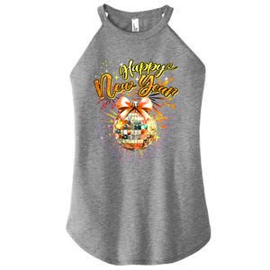 Happy New Year Retro Groovy Disco New Years Eve Fireworks Great Gift Women's Perfect Tri Rocker Tank