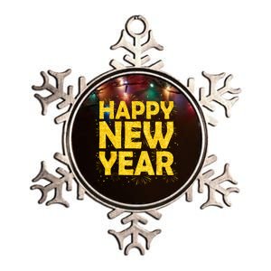 Happy New Year Nye Party 2024 Funny New Years Eve Confetti Metallic Star Ornament