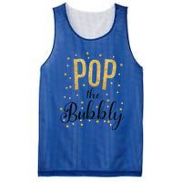 Happy New Years Pop The Bubbly Champagne Holiday Celebration Gift Mesh Reversible Basketball Jersey Tank