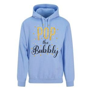 Happy New Years Pop The Bubbly Champagne Holiday Celebration Gift Unisex Surf Hoodie