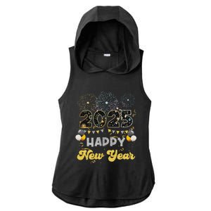 Happy New Year Party 2025 Ballon Family Matching Ladies PosiCharge Tri-Blend Wicking Draft Hoodie Tank