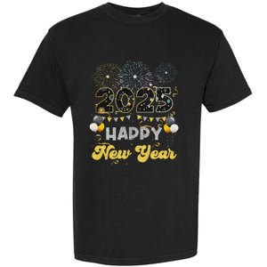 Happy New Year Party 2025 Ballon Family Matching Garment-Dyed Heavyweight T-Shirt