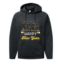 Happy New Year Party 2025 Ballon Family Matching Performance Fleece Hoodie