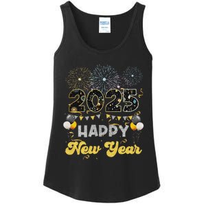 Happy New Year Party 2025 Ballon Family Matching Ladies Essential Tank