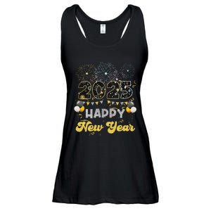 Happy New Year Party 2025 Ballon Family Matching Ladies Essential Flowy Tank