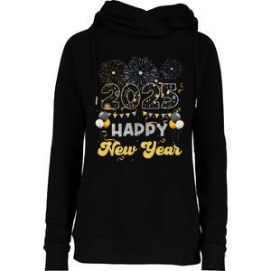 Happy New Year Party 2025 Ballon Family Matching Womens Funnel Neck Pullover Hood