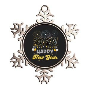 Happy New Year Party 2025 Ballon Family Matching Metallic Star Ornament