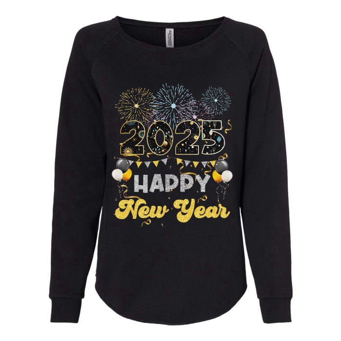 Happy New Year Party 2025 Ballon Family Matching Womens California Wash Sweatshirt