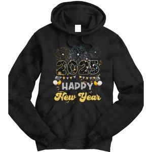 Happy New Year Party 2025 Ballon Family Matching Tie Dye Hoodie