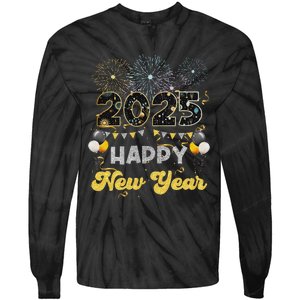 Happy New Year Party 2025 Ballon Family Matching Tie-Dye Long Sleeve Shirt